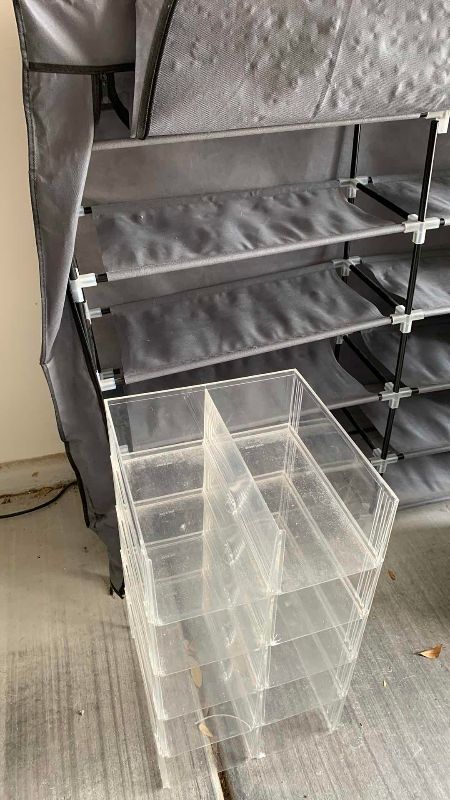 Photo 1 of STORAGE ITEMS AND COVERED SHOE RACK