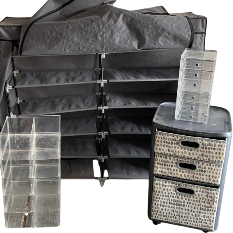 Photo 1 of STORAGE ITEMS AND COVERED SHOE RACK