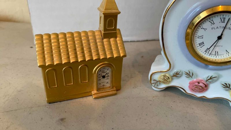 Photo 1 of 2-COLLECTIBLE SMALL CLOCKS