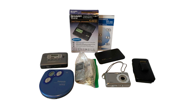 Photo 1 of CD AND CASSETTE PLAYERS, VOICE RECORDER AND A DIGITAL CAMERA
