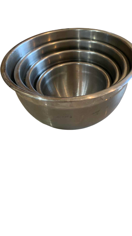 Photo 1 of SET OF STEEL MIXING BOWLS