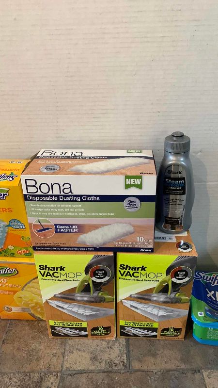 Photo 1 of SHARK AND SWIFTER CLEANING SUPPLIES
