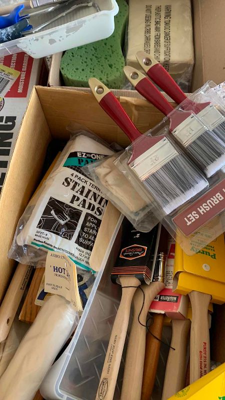 Photo 1 of BOXES OF PAINTINGS SUPPLIES