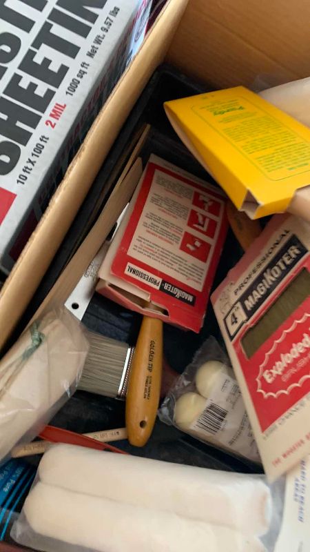 Photo 1 of BOXES OF PAINTINGS SUPPLIES