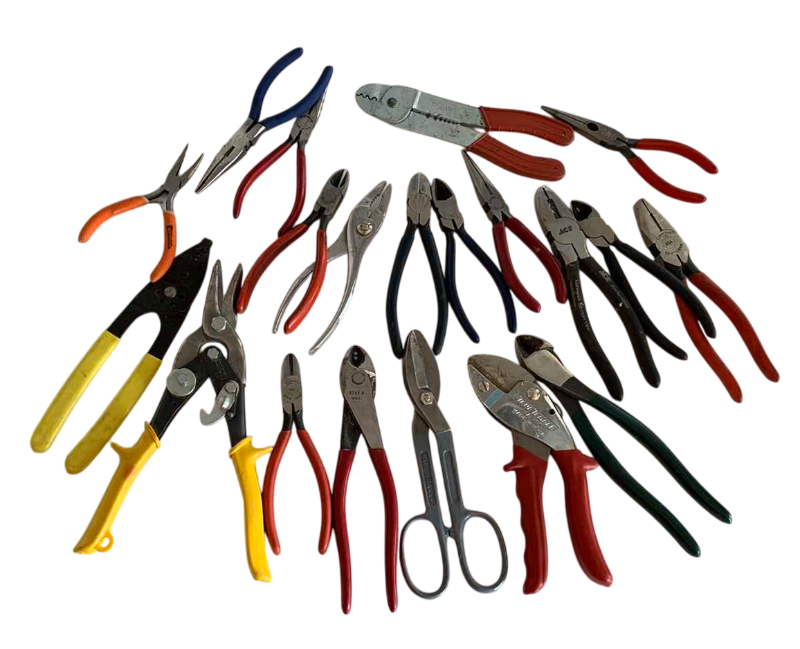 Photo 1 of ASSORTED TYPES OF PLIERS AND SNIPS