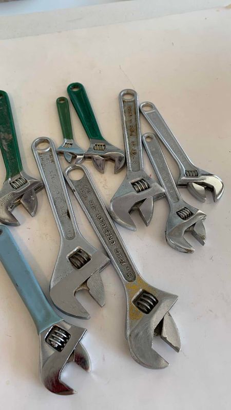 Photo 1 of ASSORTED SIZES OF CRESCENT WRENCHES