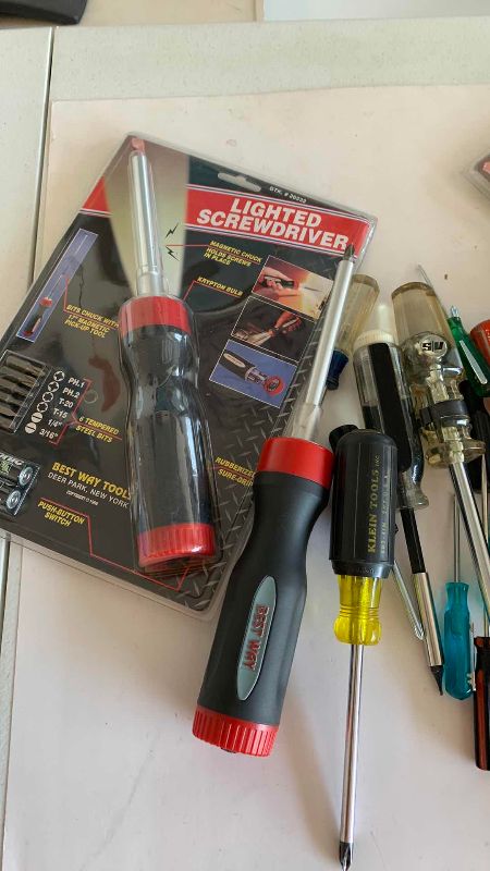 Photo 1 of ASSORTED TYPES OF SCREWDRIVERS