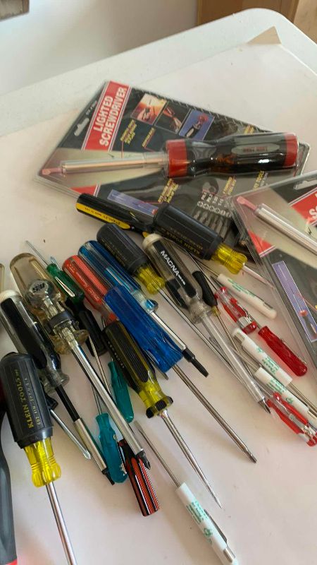 Photo 1 of ASSORTED TYPES OF SCREWDRIVERS