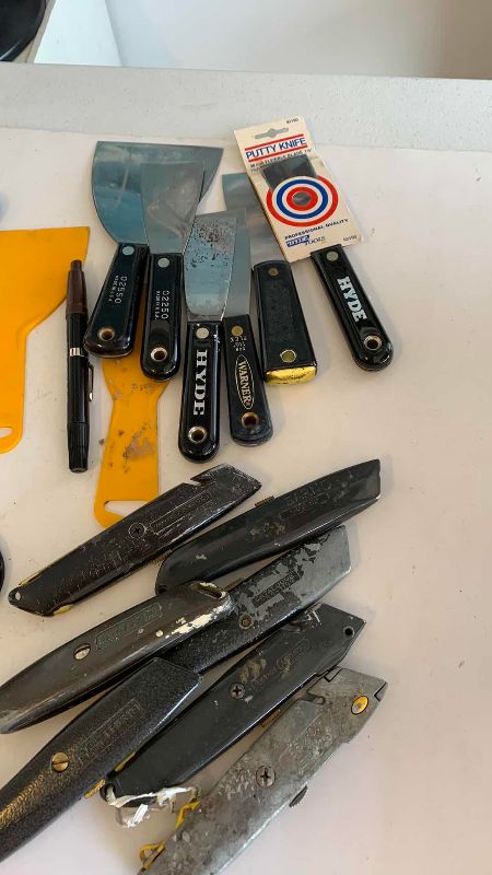 Photo 1 of SCISSORS, BOX CUTTERS AND PUTTY KNIVES