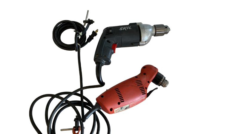 Photo 1 of MILWAUKEE TOOLS 3/8” REVERSING DRILL AND A SKIL 3/8” VARIABLE SPEED REVERSING DRILL MOTOR