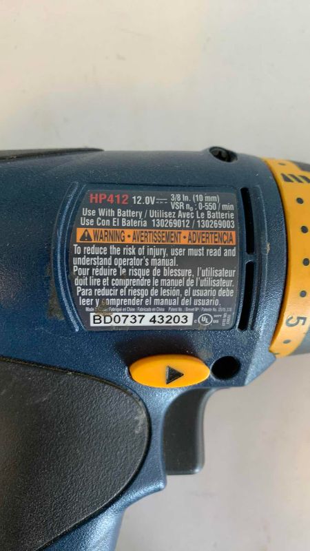 Photo 1 of RYOBI 3/8” DRILL MOTOR CHARGER AND BATTERY