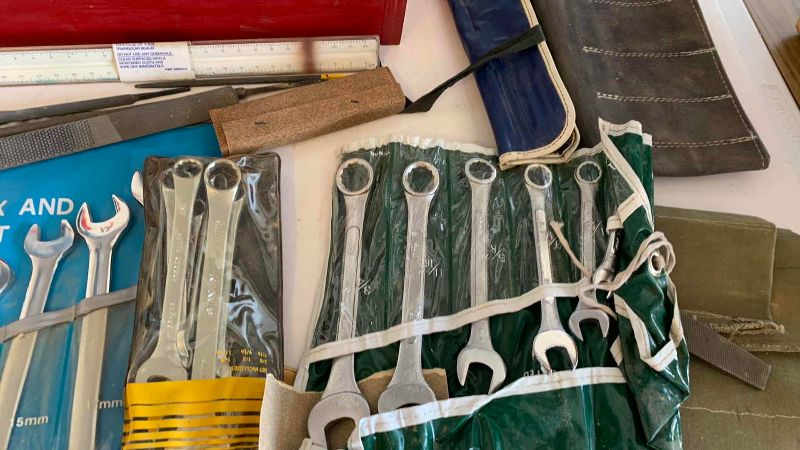 Photo 1 of COMBINATION WRENCHES, ALLENS AND A CARRIER