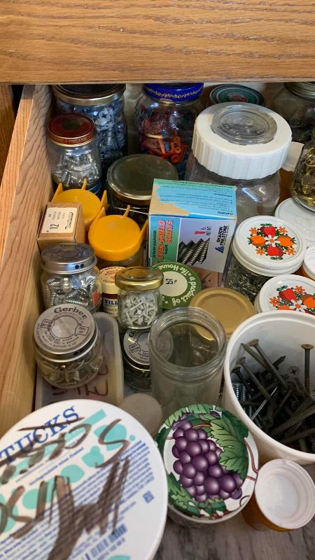 Photo 1 of CONTENTS OF DRAWER HARDWARE