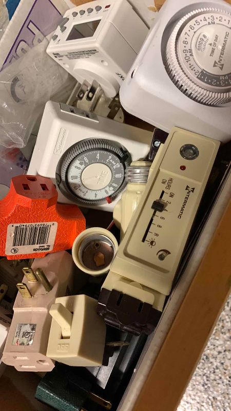 Photo 1 of CONTENTS OF DRAWER TIMERS AND CORDS