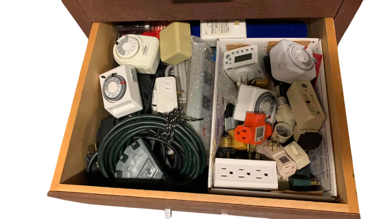 Photo 1 of CONTENTS OF DRAWER TIMERS AND CORDS