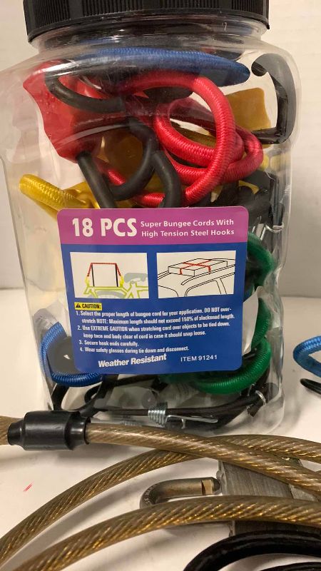 Photo 1 of BUNGIE CORDS AND CABLE LOCKS