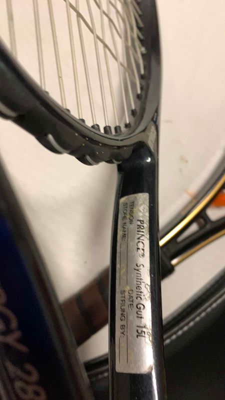 Photo 1 of VINTAGE PRINCE PRO AND A PRINCE CTS SYNERGY 28 OVERSIZE TENNIS RACQUETS WITH CASES
