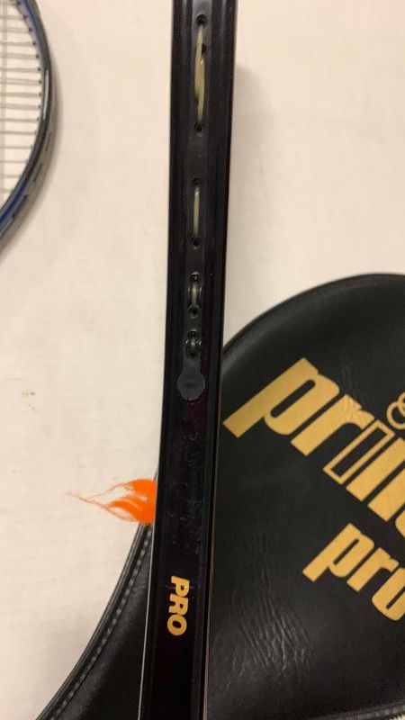 Photo 1 of VINTAGE PRINCE PRO AND A PRINCE CTS SYNERGY 28 OVERSIZE TENNIS RACQUETS WITH CASES