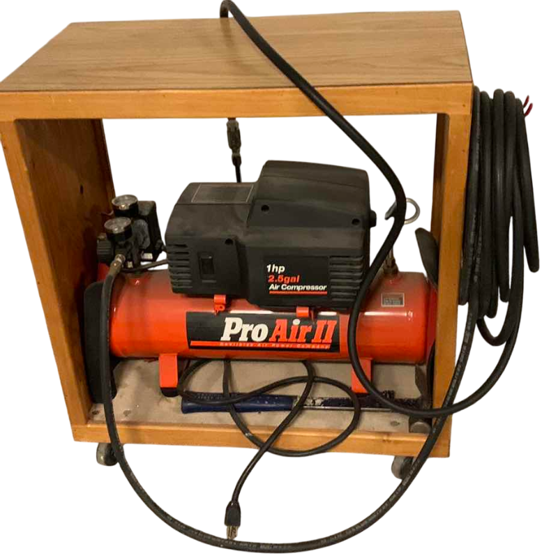 Photo 1 of PROAIR II 1HP 2.5 GALLON AIR COMPRESSOR WITH ROLLING STAND
