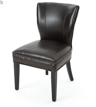 Photo 1 of GEORGE BROWN LEATHER DING CHAIR WITH NAIL HEAD ACCENTS 