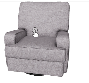 Photo 1 of CHARCOAL TWEED RECLINER MODEL 64091.00CHARTWD