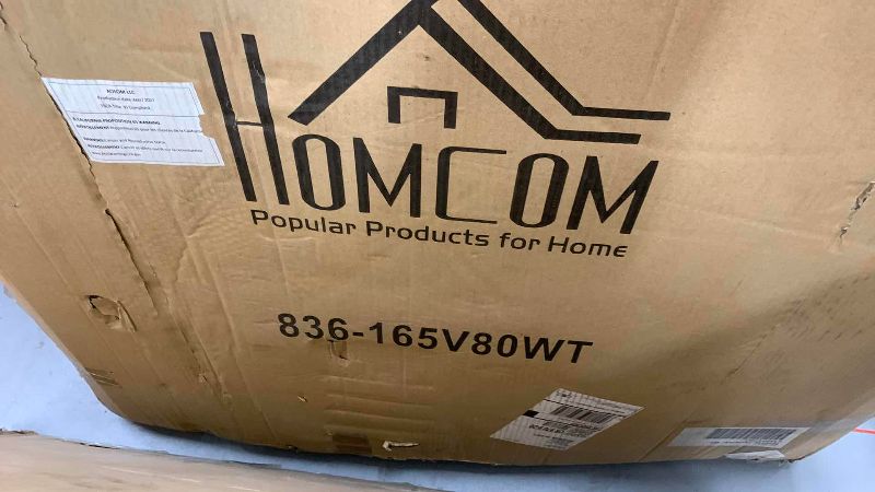 Photo 1 of HOMCOM CORNER COMPUTER DESK WITH STORAGE SHELF MODEL 836-165V8OWT