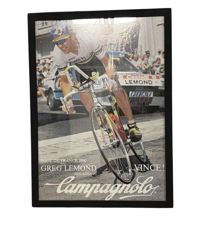 Photo 1 of GREG LEMOND TOUR DE FRANCE 1990 FRAME 29” X 40”