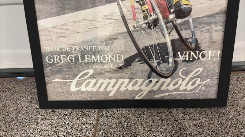 Photo 1 of GREG LEMOND TOUR DE FRANCE 1990 FRAME 29” X 40”