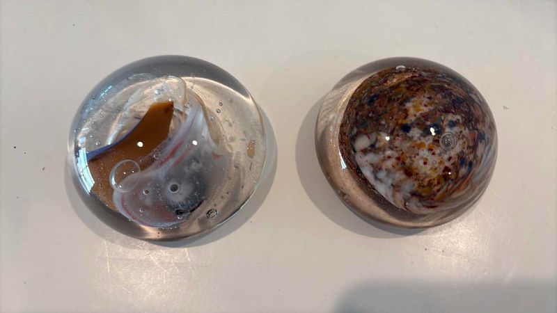 Photo 1 of 2-GLASS PAPER WEIGHTS
