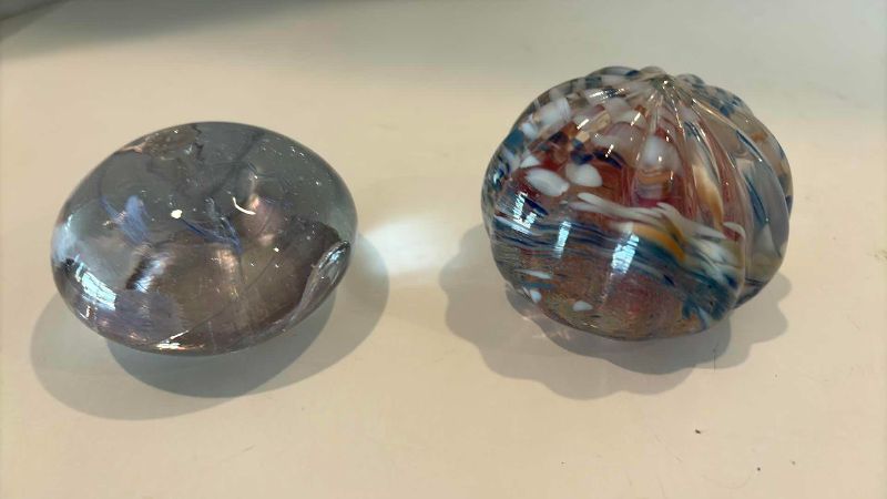 Photo 1 of 2-GLASS PAPER WEIGHTS