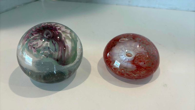 Photo 1 of 2-GLASS PAPER WEIGHTS