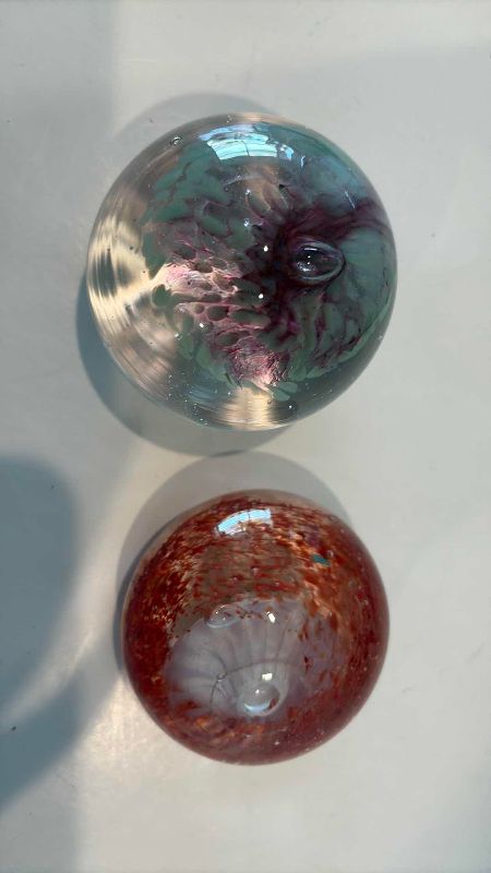 Photo 1 of 2-GLASS PAPER WEIGHTS