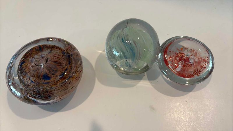 Photo 1 of 3-GLASS PAPER WEIGHTS