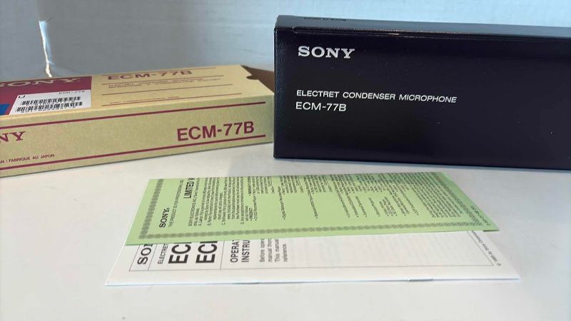 Photo 1 of SONY ECM-77B MICROPHONE IN BOX