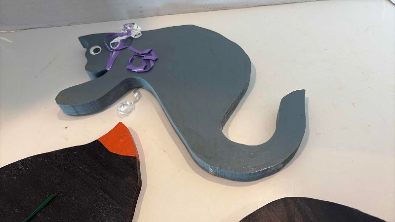 Photo 1 of CAT AND GOOSE WOODEN DECOR