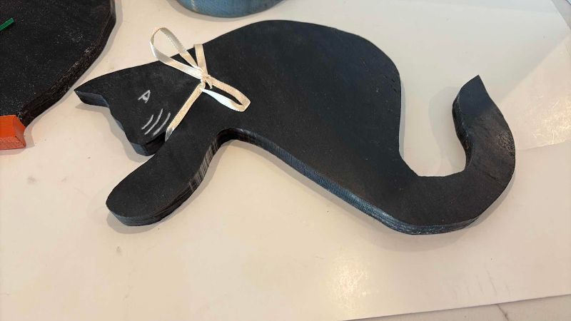Photo 1 of CAT AND GOOSE WOODEN DECOR