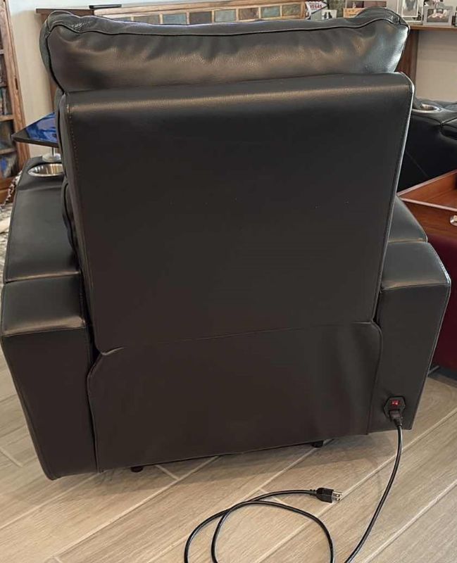Photo 1 of ABBYSON LIVING  POLYURETHANE LEATHER POWER THEATER RECLINER WITH USB CHARGING