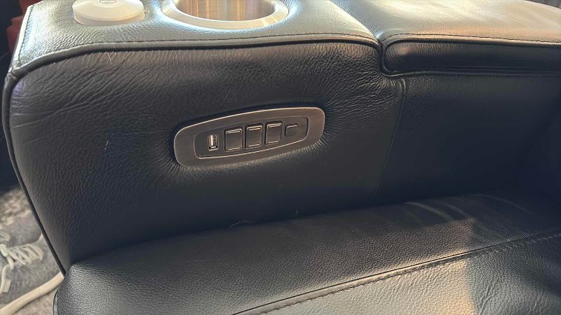Photo 1 of ABBYSON LIVING  POLYURETHANE LEATHER POWER THEATER RECLINER WITH USB CHARGING
