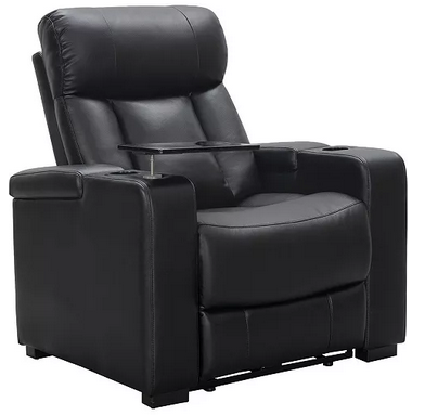 Photo 1 of ABBYSON LIVING POLYURETHANE LEATHER POWER THEATER RECLINER WITH USB CHARGING