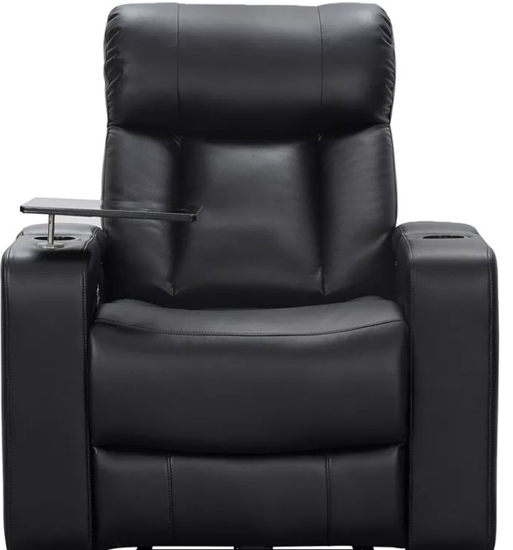 Photo 1 of ABBYSON LIVING  POLYURETHANE LEATHER POWER THEATER RECLINER WITH USB CHARGING