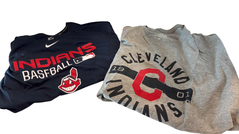 Photo 1 of MLB BASEBALL 2- RETIRED MASCOT CLEVELAND INDIANS T SHIRTS XXL NIKE