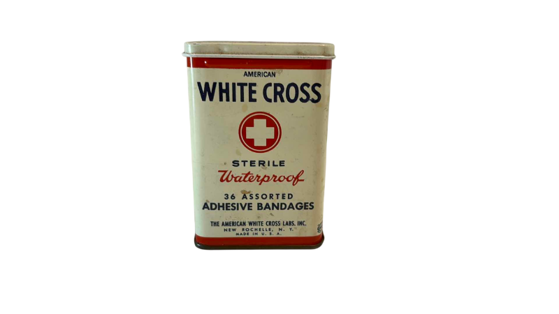 Photo 1 of VINTAGE AMERICAN WHITE CROSS BANDAGE BOX