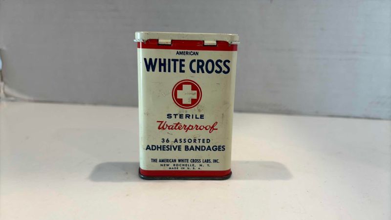 Photo 1 of VINTAGE AMERICAN WHITE CROSS BANDAGE BOX