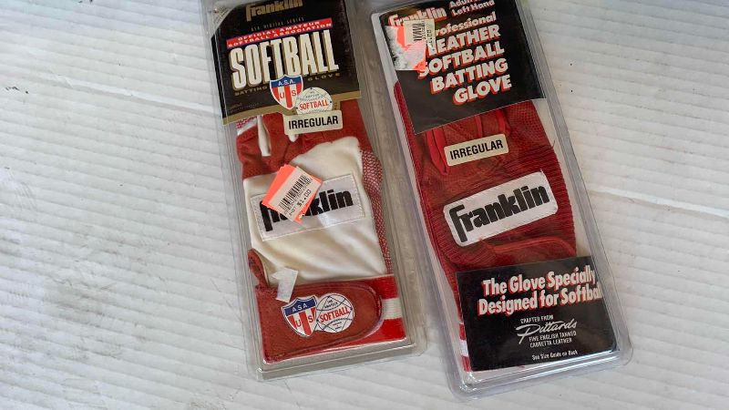 Photo 1 of EASTON SOFTBALL BAT AND 2-BATTING GLOVES