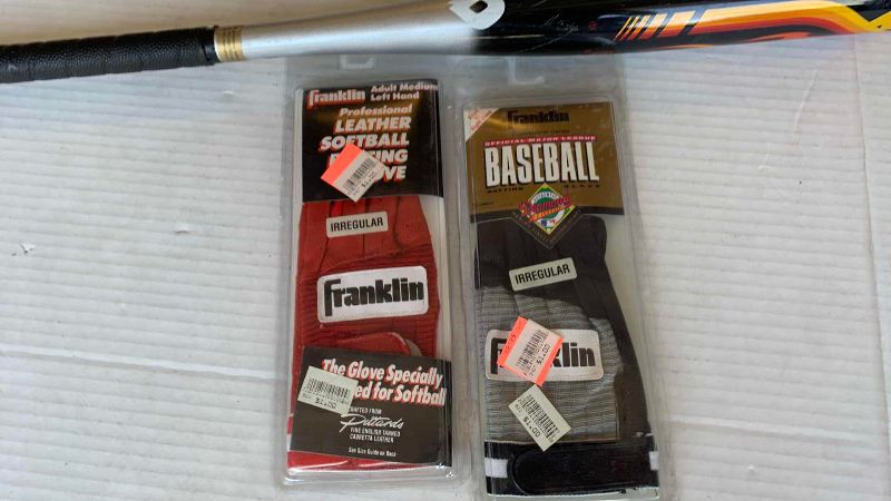 Photo 1 of DEMARINI NITRO SOFTBALL BAT AND 2-BATTING GLOVES