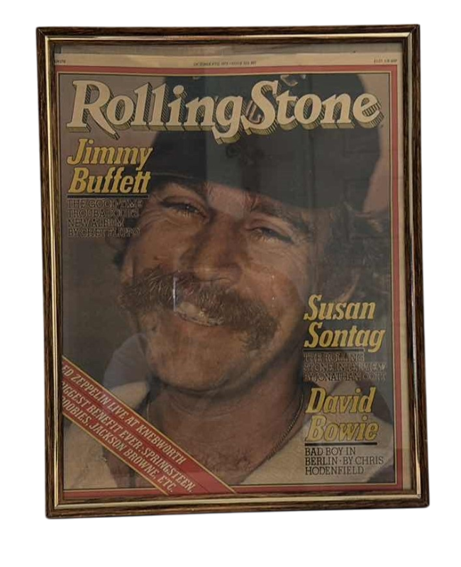 Photo 1 of ROLLING STONE JIMMY BUFFETT MAGAZINE COVER FRAMED 14” X 11 “