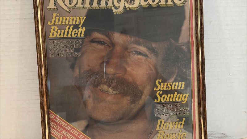 Photo 1 of ROLLING STONE JIMMY BUFFETT MAGAZINE COVER FRAMED 14” X 11 “