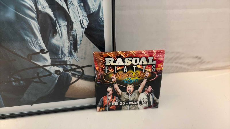 Photo 1 of AUTOGRAPHED RASCAL FLATTS SIGNED PHOTO 8” X 10” AND PIN