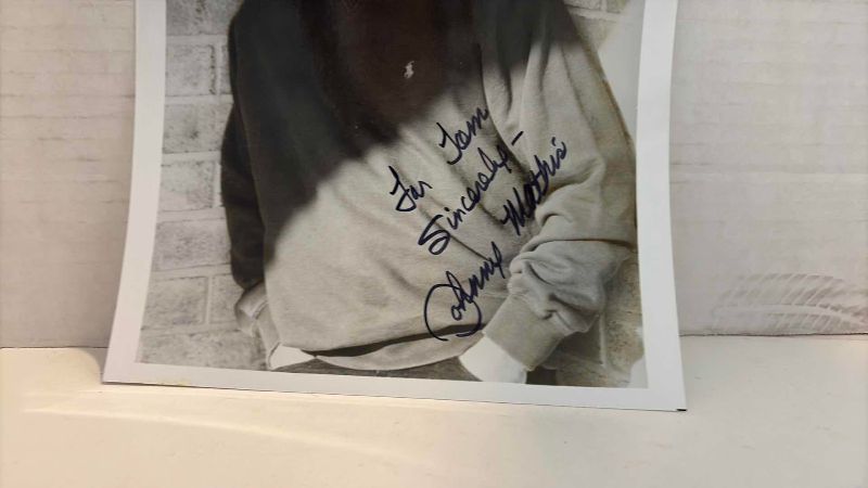 Photo 1 of AUTOGRAPHED JOHNNY MATHIS PHOTO  8” X 10”