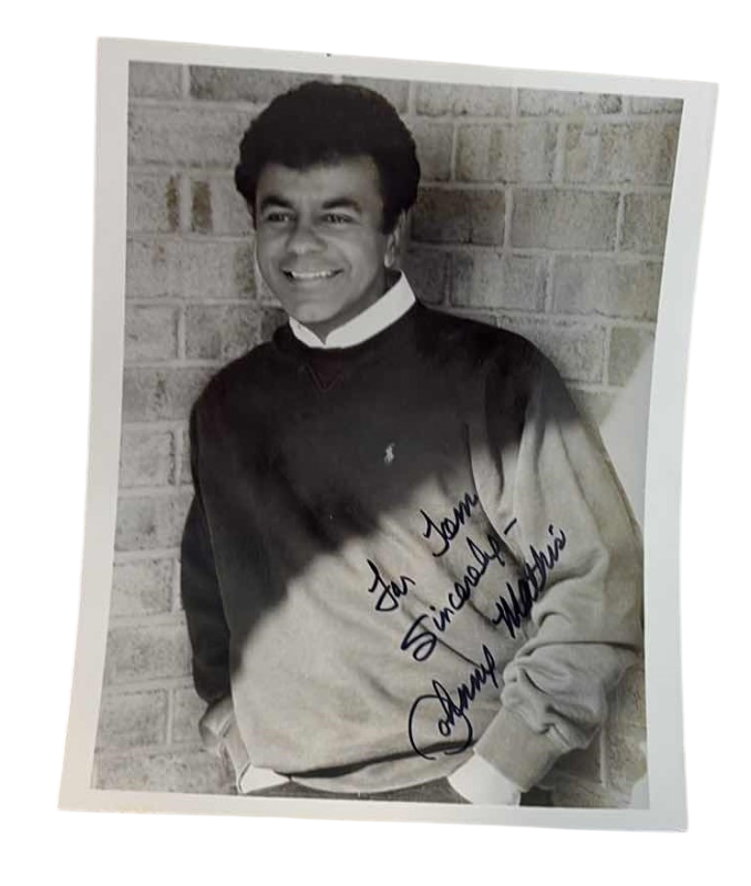 Photo 1 of AUTOGRAPHED JOHNNY MATHIS PHOTO  8” X 10”